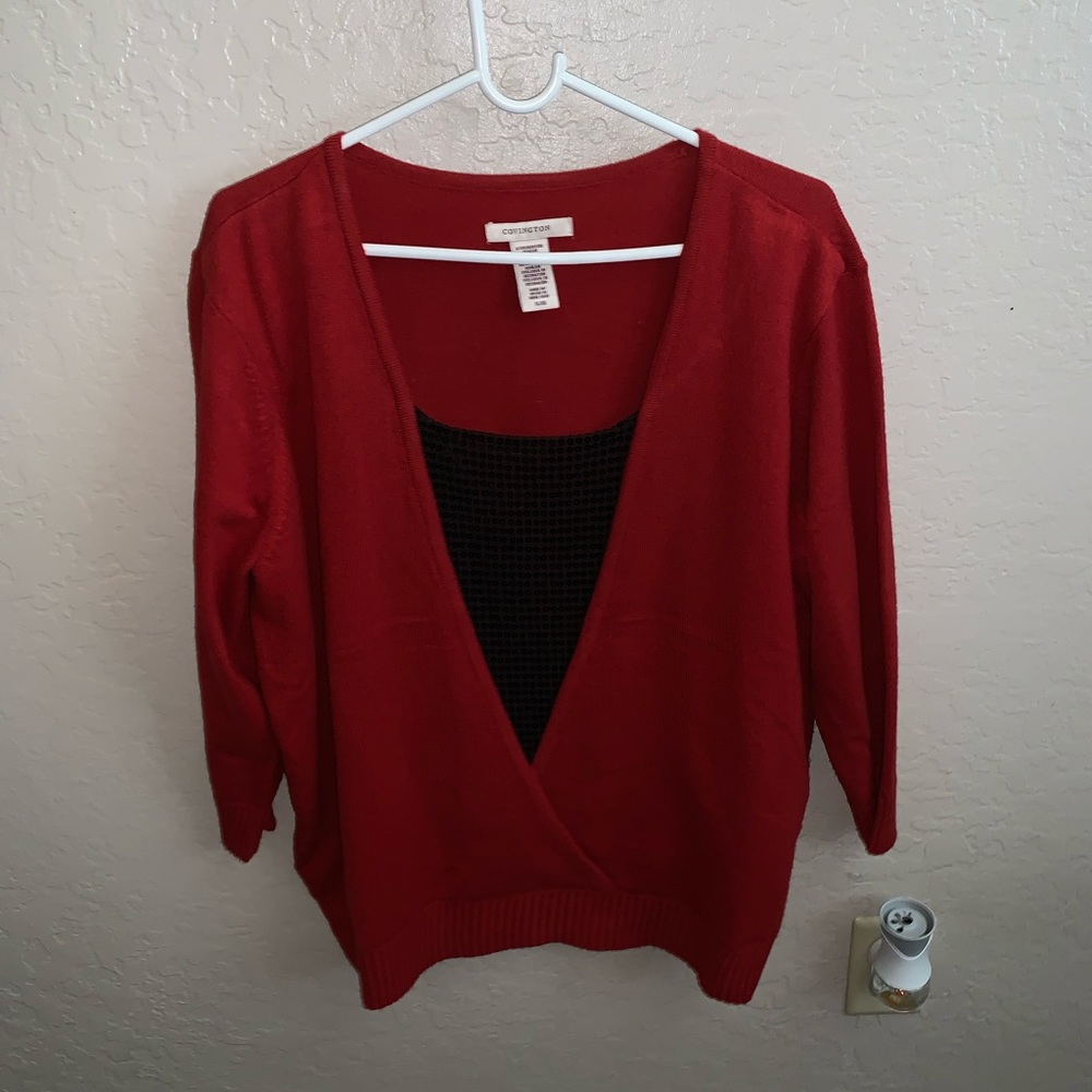 Long sleeve with sparkly black insert